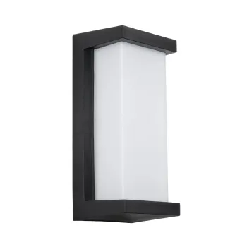 GLOBOSTAR® LOFT 60758 Μοντέρνο Φωτιστικό Τοίχου - Απλίκα LED 18W 1890lm 120° AC 220-240V Αδιάβροχο IP65 Φυσικό Λευκό 4500K - Bridgelux SMD Chip - Μαύρο Ματ - Μ24.5 x Π11 x Υ9.5cm - 3 Χρόνια Εγγύηση