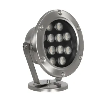 GLOBOSTAR® UNDERWATER-DENIS 90429 Υποβρύχιος Προβολέας Σποτ για Σιντριβάνια/Πισίνες LED 12W 1080lm 30° DC 24V Αδιάβροχο IP68 Θερμό Λευκό 2700K Dimmable - Ανοξείδωτο Ατσάλι 304 - Μ14.5 x Π7 x Υ17cm - 3 Χρόνια Εγγύηση