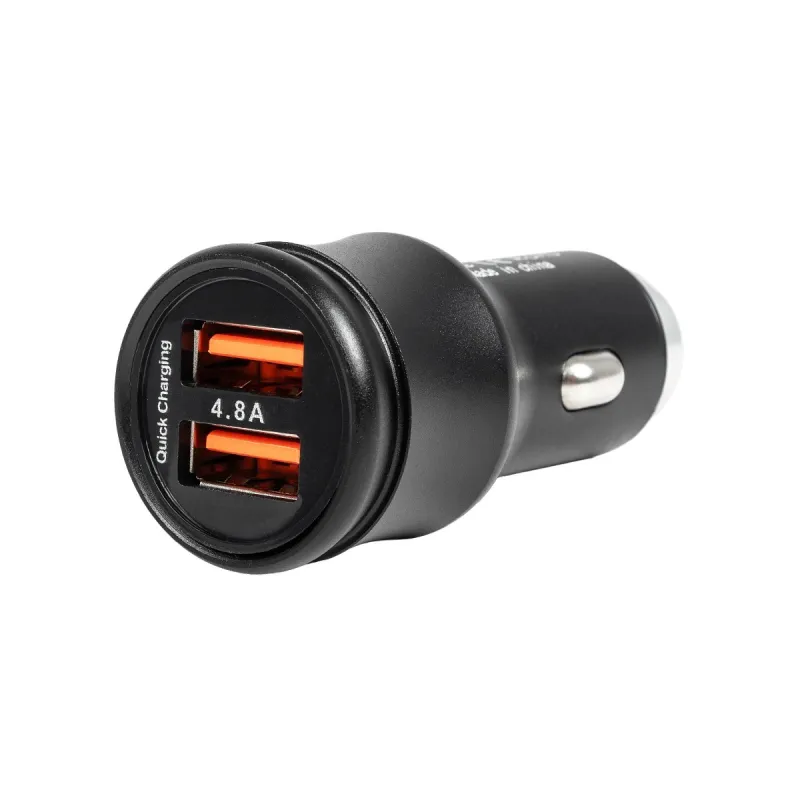 GLOBOSTAR® MATRIX GLB-106-0025 Τροφοδοτικό/Φορτιστής Αυτοκινήτου με 1 x USB 2.4A & 1 x USB-C 2.4A για Εύκαμπτη Κυλιόμενη Ψηφιακή Επιγραφή 12W AC 220-240V σε DC 5V IP20 - Μ6.6 x Π2.8 x Υ2.8cm - 2 Χρόνια Εγγύηση