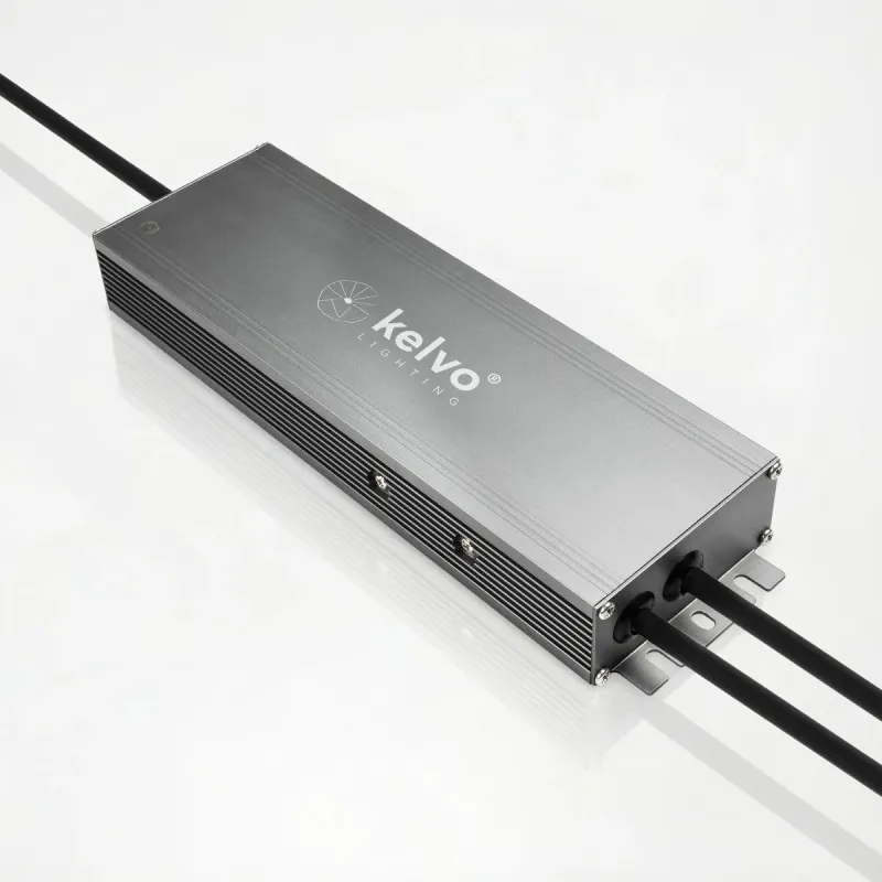 kelvo® SELAS KLV-107-0036 Τροφοδοτικό/Μετασχηματιστής Class I PELV 250W 10.4A AC 220-240V σε DC 24V Αδιάβροχο IP67 - Γκρι Ανθρακί Ματ - Μ25 x Π7.2 x Υ3.2cm - 5 Χρόνια Εγγύηση