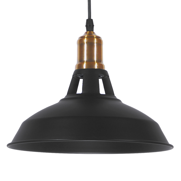 GLOBOSTAR® ANER 01073 Vintage Κρεμαστό Φωτιστικό Οροφής με Ντουί 1 x E27 AC 220-240V IP20 - Μαύρο & Χρυσό - Μ27.5 x Π27.5 x Υ19cm GLOBOSTAR® ANER 01073 Vintage Κρεμαστό Φωτιστικό Οροφής με Ντουί 1 x E27 AC 220-240V IP20 - Μαύρο & Χρυσό - Μ27.5 x Π27.5 x Υ19cm