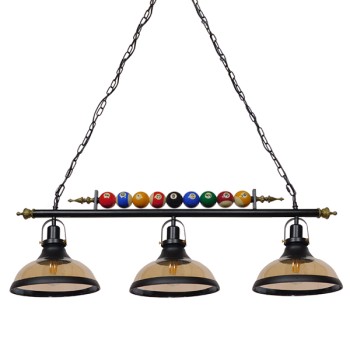 GLOBOSTAR® BILLIARD SERIES 01280 Vintage Κρεμαστό Φωτιστικό Οροφής με Ντουί 3 x E27 AC 220-240V IP20 - Μαύρο & Μελί - Μ96 x Π25 x Υ30cm GLOBOSTAR® BILLIARD SERIES 01280 Vintage Κρεμαστό Φωτιστικό Οροφής με Ντουί 3 x E27 AC 220-240V IP20 - Μαύρο & Μελί - Μ96 x Π25 x Υ30cm