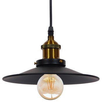 GLOBOSTAR® CARAVEL 01167 Vintage Κρεμαστό Φωτιστικό Οροφής με Ντουί 1 x E27 AC 220-240V IP20 - Μαύρο & Χρυσό - Μ22 x Π22 x Υ13cm GLOBOSTAR® CARAVEL 01167 Vintage Κρεμαστό Φωτιστικό Οροφής με Ντουί 1 x E27 AC 220-240V IP20 - Μαύρο & Χρυσό - Μ22 x Π22 x Υ13cm