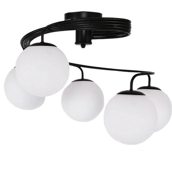 GLOBOSTAR® SELINA 01090 Μοντέρνο Φωτιστικό Οροφής με Ντουί 5 x E27 AC 220-240V IP20 - Μαύρο & Λευκό - Μ63 x Π63 x Υ47cm GLOBOSTAR® SELINA 01090 Μοντέρνο Φωτιστικό Οροφής με Ντουί 5 x E27 AC 220-240V IP20 - Μαύρο & Λευκό - Μ63 x Π63 x Υ47cm