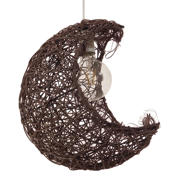 GLOBOSTAR® CRESCENT 01330 Vintage Κρεμαστό Φωτιστικό Οροφής με Ντουί 1 x E27 AC 220-240V IP20 - Καφέ - Μ30 x Π20 x Υ35cm GLOBOSTAR® CRESCENT 01330 Vintage Κρεμαστό Φωτιστικό Οροφής με Ντουί 1 x E27 AC 220-240V IP20 - Καφέ - Μ30 x Π20 x Υ35cm