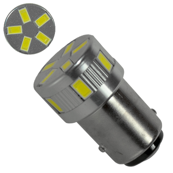 Λαμπτήρας LED 1157 11 SMD 5730 Ψυχρό Λευκό GloboStar 04486 Λαμπτήρας LED 1157 11 SMD 5730 Ψυχρό Λευκό GloboStar 04486