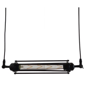 GLOBOSTAR® TUBE 01085 Vintage Κρεμαστό Φωτιστικό Οροφής με Ντουί 1 x E27 AC 220-240V IP20 - Μαύρο - Μ43 x Π11 x Υ11cm GLOBOSTAR® TUBE 01085 Vintage Κρεμαστό Φωτιστικό Οροφής με Ντουί 1 x E27 AC 220-240V IP20 - Μαύρο - Μ43 x Π11 x Υ11cm
