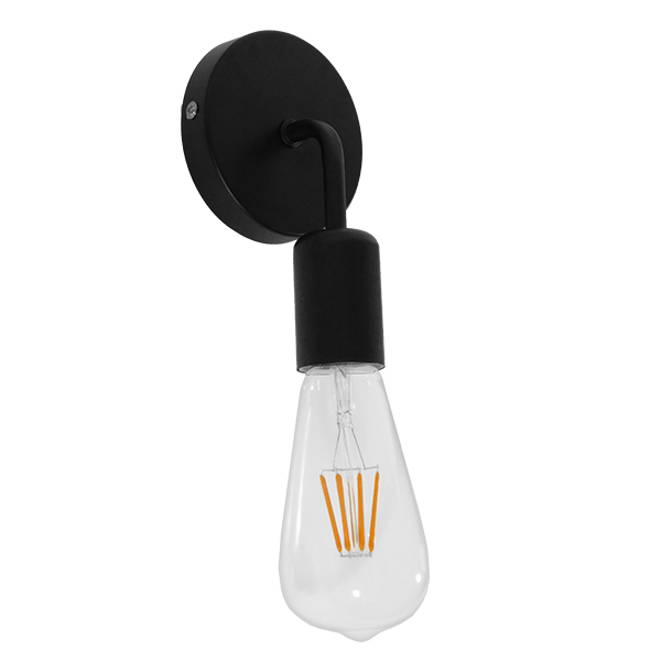 GLOBOSTAR® DON 01396 Vintage Φωτιστικό Τοίχου - Απλίκα με Ντουί 1 x E27 AC 220-240V IP20 - Μαύρο - Μ10 x Π7 x Υ16cm GLOBOSTAR® DON 01396 Vintage Φωτιστικό Τοίχου - Απλίκα με Ντουί 1 x E27 AC 220-240V IP20 - Μαύρο - Μ10 x Π7 x Υ16cm