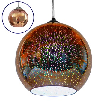 GLOBOSTAR® JUPITER 01349 Μοντέρνο Κρεμαστό Φωτιστικό Οροφής με Ντουί 1 x E27 AC 220-240V IP20 - Πολύχρωμο - Μ25 x Π25 x Υ22cm GLOBOSTAR® JUPITER 01349 Μοντέρνο Κρεμαστό Φωτιστικό Οροφής με Ντουί 1 x E27 AC 220-240V IP20 - Πολύχρωμο - Μ25 x Π25 x Υ22cm