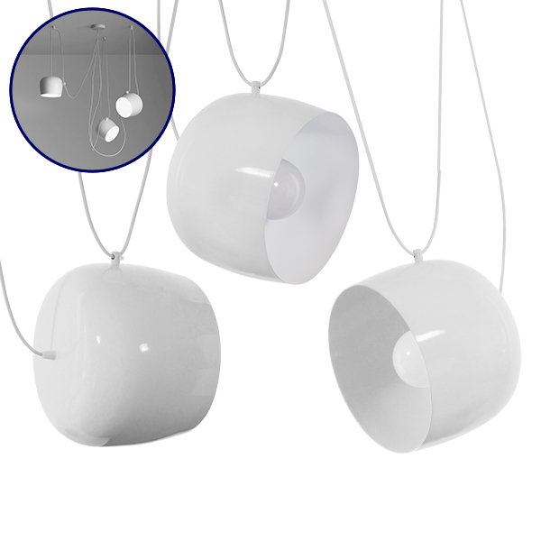 GLOBOSTAR® JASPER 01376 Μοντέρνό Κρεμαστό Φωτιστικό Οροφής με Ντουί 3 x E27 AC 220-240V IP20 - Λευκό - Μ75 x Π75 x Υ22cm - Σετ 3 Τεμαχίων GLOBOSTAR® JASPER 01376 Μοντέρνό Κρεμαστό Φωτιστικό Οροφής με Ντουί 3 x E27 AC 220-240V IP20 - Λευκό - Μ75 x Π75 x Υ22cm - Σετ 3 Τεμαχίων
