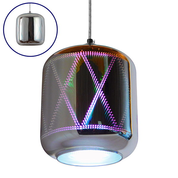 GLOBOSTAR® NEPTUNE 01353 Μοντέρνο Κρεμαστό Φωτιστικό Οροφής με Ντουί 1 x E27 AC 220-240V IP20 - Πολύχρωμο - Μ18 x Π18 x Υ20.5cm GLOBOSTAR® NEPTUNE 01353 Μοντέρνο Κρεμαστό Φωτιστικό Οροφής με Ντουί 1 x E27 AC 220-240V IP20 - Πολύχρωμο - Μ18 x Π18 x Υ20.5cm