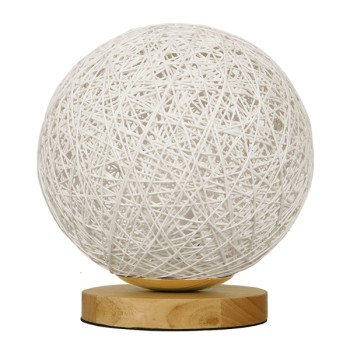 GloboStar® OCEANA 01417 Μοντέρνο Επιτραπέζιο Φωτιστικό Πορτατίφ Μονόφωτο 1 x E27 IP20 Λευκό Ρατάν με Μπεζ Ξύλο - M20 x Π20 x Υ22cm GloboStar® OCEANA 01417 Μοντέρνο Επιτραπέζιο Φωτιστικό Πορτατίφ Μονόφωτο 1 x E27 IP20 Λευκό Ρατάν με Μπεζ Ξύλο - M20 x Π20 x Υ22cm