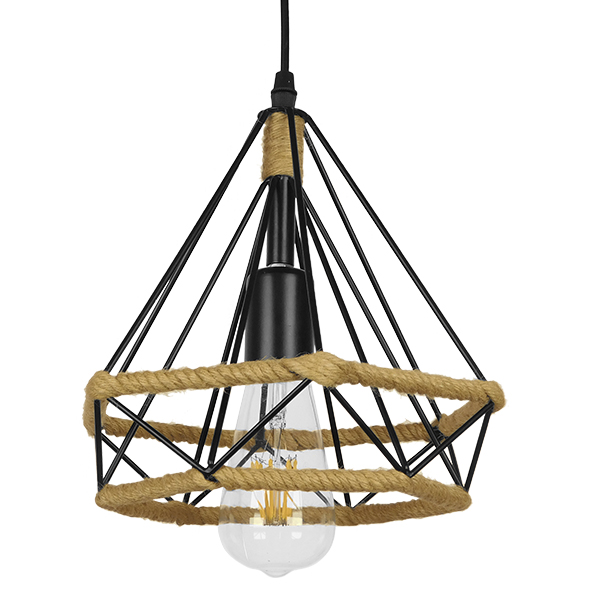 GLOBOSTAR® FLUTED 01421 Vintage Κρεμαστό Φωτιστικό Οροφής με Ντουί 1 x E27 AC 220-240V IP20 - Μαύρο & Μπεζ - Μ25 x Π25 x Y24cm GLOBOSTAR® FLUTED 01421 Vintage Κρεμαστό Φωτιστικό Οροφής με Ντουί 1 x E27 AC 220-240V IP20 - Μαύρο & Μπεζ - Μ25 x Π25 x Y24cm