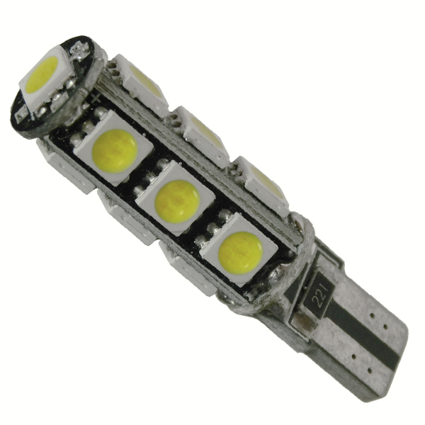 GloboStar® T10 W5W 21540 Λαμπτήρας LED T10 Can Bus με 13 SMD 5050 3.22W DC 12-16V IP20  660lm 120° Ψυχρό Λευκό GloboStar® T10 W5W 21540 Λαμπτήρας LED T10 Can Bus με 13 SMD 5050 3.22W DC 12-16V IP20  660lm 120° Ψυχρό Λευκό