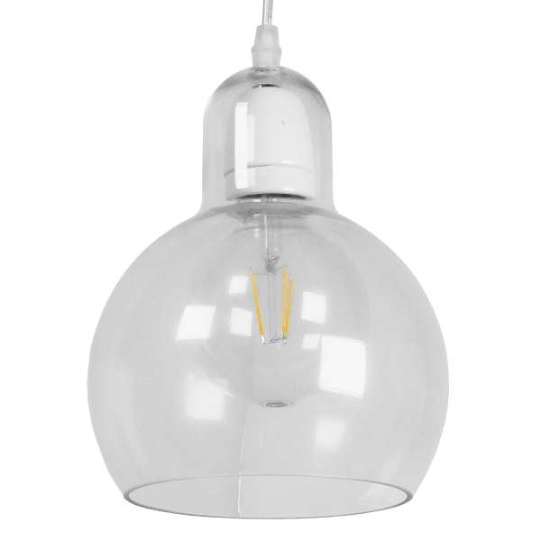 GLOBOSTAR® LUCREZIA 01314 Μοντέρνο Κρεμαστό Φωτιστικό Οροφής με Ντουί 1 x E27 AC 220-240V IP20 - Διάφανο - Μ18 x Π18 x Υ23cm GLOBOSTAR® LUCREZIA 01314 Μοντέρνο Κρεμαστό Φωτιστικό Οροφής με Ντουί 1 x E27 AC 220-240V IP20 - Διάφανο - Μ18 x Π18 x Υ23cm