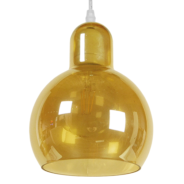 GLOBOSTAR® LUCREZIA 01315 Μοντέρνο Κρεμαστό Φωτιστικό Οροφής με Ντουί 1 x E27 AC 220-240V IP20 - Μελί - Μ18 x Π18 x Υ23cm