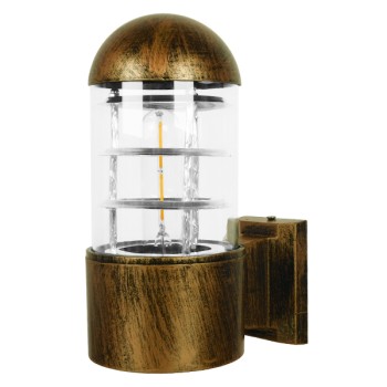 GLOBOSTAR® NEWI 01420 Μοντέρνο Φωτιστικό Τοίχου - Απλίκα με Ντουί 1 x E27 AC 220-240V IP20 - Μπρούτζινο - Μ11 x Π17 x Υ25cm GLOBOSTAR® NEWI 01420 Μοντέρνο Φωτιστικό Τοίχου - Απλίκα με Ντουί 1 x E27 AC 220-240V IP20 - Μπρούτζινο - Μ11 x Π17 x Υ25cm