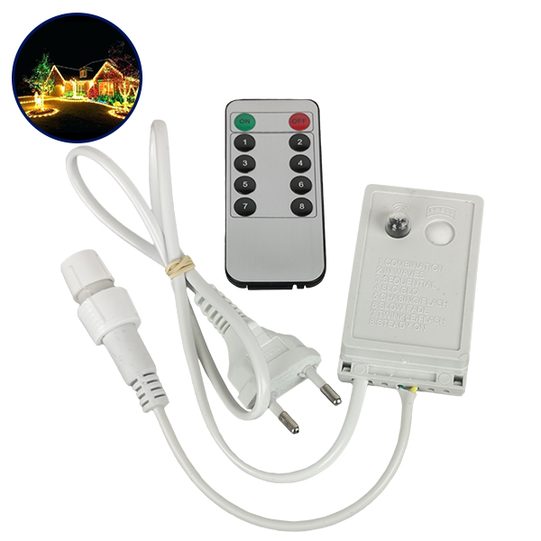 Ασύρματος Controller Αδιάβροχος IP44 AC/DC 230 Volt για έως 100 μέτρα Φωτοσωλήνα LED GloboStar 22639 Ασύρματος Controller Αδιάβροχος IP44 AC/DC 230 Volt για έως 100 μέτρα Φωτοσωλήνα LED GloboStar 22639