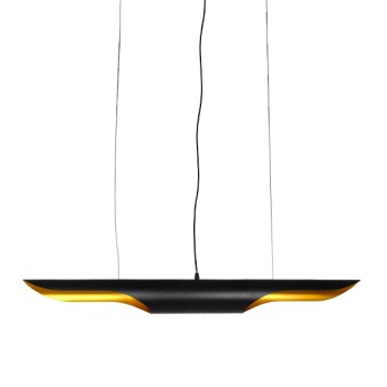 GLOBOSTAR® ESTERINA 01473 Μοντέρνο Κρεμαστό Φωτιστικό Οροφής με Ντουί 2 x E27 AC 220-240V IP20 - Μαύρο & Χρυσό - Μ100 x Π10 x Y10cm GLOBOSTAR® ESTERINA 01473 Μοντέρνο Κρεμαστό Φωτιστικό Οροφής με Ντουί 2 x E27 AC 220-240V IP20 - Μαύρο & Χρυσό - Μ100 x Π10 x Y10cm
