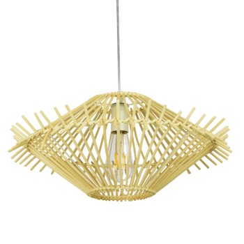GLOBOSTAR® SASSO 01601 Boho Κρεμαστό Φωτιστικό Οροφής με Ντουί 1 x E27 AC 220-240V IP20 - Μπεζ - Μ50 x Π50 x Y23cm GLOBOSTAR® SASSO 01601 Boho Κρεμαστό Φωτιστικό Οροφής με Ντουί 1 x E27 AC 220-240V IP20 - Μπεζ - Μ50 x Π50 x Y23cm
