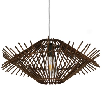 GLOBOSTAR® SASSO 01602 Boho Κρεμαστό Φωτιστικό Οροφής με Ντουί 1 x E27 AC 220-240V IP20 - Καφέ - Μ50 x Π50 x Y23cm GLOBOSTAR® SASSO 01602 Boho Κρεμαστό Φωτιστικό Οροφής με Ντουί 1 x E27 AC 220-240V IP20 - Καφέ - Μ50 x Π50 x Y23cm