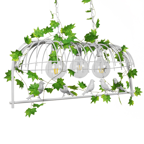 GLOBOSTAR® NEST 01647 Vintage Κρεμαστό Φωτιστικό Οροφής με Ντουί 3 x E27 AC 220-240V IP20 - Λευκό & Πράσινο - Μ86 x Π38 x Y37cm GLOBOSTAR® NEST 01647 Vintage Κρεμαστό Φωτιστικό Οροφής με Ντουί 3 x E27 AC 220-240V IP20 - Λευκό & Πράσινο - Μ86 x Π38 x Y37cm