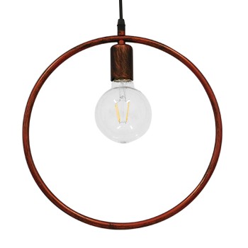 GLOBOSTAR® OMICRON 01579 Μοντέρνο Κρεμαστό Φωτιστικό Οροφής με Ντουί 1 x E27 AC 220-240V IP20 - Χάλκινο - Μ33 x Π4 x Υ33cm GLOBOSTAR® OMICRON 01579 Μοντέρνο Κρεμαστό Φωτιστικό Οροφής με Ντουί 1 x E27 AC 220-240V IP20 - Χάλκινο - Μ33 x Π4 x Υ33cm