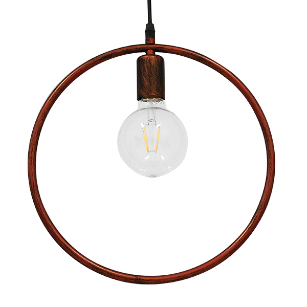 GLOBOSTAR® OMICRON 01579 Μοντέρνο Κρεμαστό Φωτιστικό Οροφής με Ντουί 1 x E27 AC 220-240V IP20 - Χάλκινο - Μ33 x Π4 x Υ33cm GLOBOSTAR® OMICRON 01579 Μοντέρνο Κρεμαστό Φωτιστικό Οροφής με Ντουί 1 x E27 AC 220-240V IP20 - Χάλκινο - Μ33 x Π4 x Υ33cm