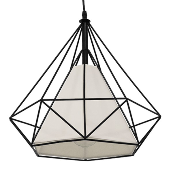 GLOBOSTAR® KAIRI 01618 Μοντέρνο Κρεμαστό Φωτιστικό Οροφής με Ντουί 1 x E27 AC 220-240V IP20 - Μαύρο & Λευκό - Μ38 x Π38 x Υ39cm GLOBOSTAR® KAIRI 01618 Μοντέρνο Κρεμαστό Φωτιστικό Οροφής με Ντουί 1 x E27 AC 220-240V IP20 - Μαύρο & Λευκό - Μ38 x Π38 x Υ39cm