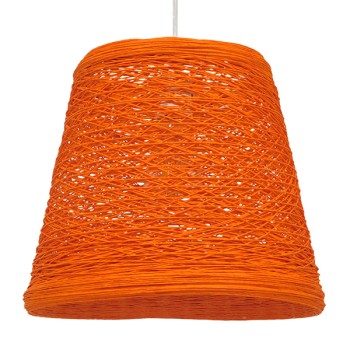 GLOBOSTAR® PLAYROOM 00997 Vintage Κρεμαστό Φωτιστικό Οροφής με Ντουί 1 x E27 AC 220-240V IP20 - Πορτοκαλί - Μ32 x Π32 x Υ27cm