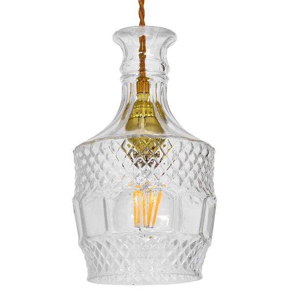 GLOBOSTAR® WHISKEY 01513 Vintage Κρεμαστό Φωτιστικό Οροφής με Ντουί 1 x E27 AC 220-240V IP20 - Διάφανο - Μ13 x Π13 x Υ22cm GLOBOSTAR® WHISKEY 01513 Vintage Κρεμαστό Φωτιστικό Οροφής με Ντουί 1 x E27 AC 220-240V IP20 - Διάφανο - Μ13 x Π13 x Υ22cm