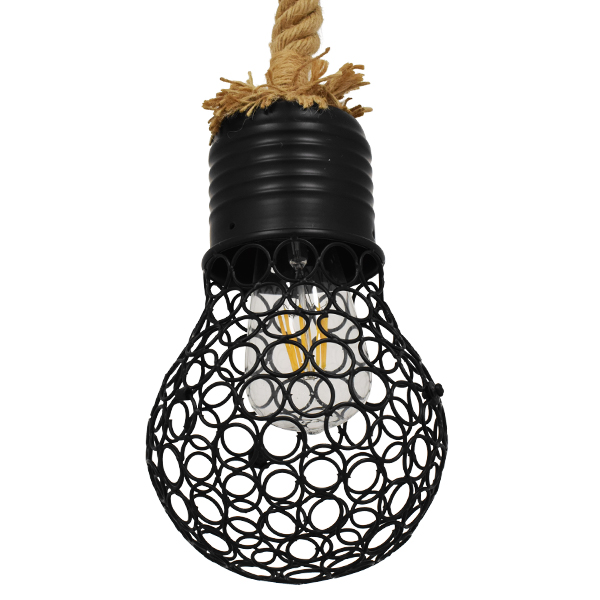 GLOBOSTAR® URBAN 01521 Vintage Κρεμαστό Φωτιστικό Οροφής με Ντουί 1 x E27 AC 220-240V IP20 - Μαύρο & Μπεζ - Μ15 x Π15 x Υ25cm GLOBOSTAR® URBAN 01521 Vintage Κρεμαστό Φωτιστικό Οροφής με Ντουί 1 x E27 AC 220-240V IP20 - Μαύρο & Μπεζ - Μ15 x Π15 x Υ25cm