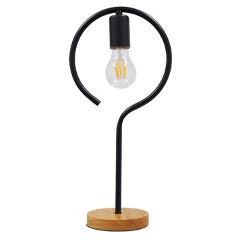 GloboStar® HONOR ROUND 01434 Μοντέρνο Επιτραπέζιο Φωτιστικό Πορτατίφ Μονόφωτο 1 x E27 IP20 Μαύρο Μέταλλο με Μπεζ Ξύλο - M20 x Π20 x Υ42cm GloboStar® HONOR ROUND 01434 Μοντέρνο Επιτραπέζιο Φωτιστικό Πορτατίφ Μονόφωτο 1 x E27 IP20 Μαύρο Μέταλλο με Μπεζ Ξύλο - M20 x Π20 x Υ42cm