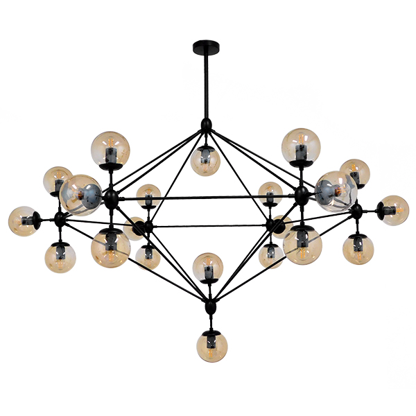 GLOBOSTAR® SENTINEL 01638 Μοντέρνο Φωτιστικό Οροφής με Ντουί 21 x E27 AC 220-240V IP20 - Μαύρο & Μελί - Μ170 x Π170 x Υ136cm GLOBOSTAR® SENTINEL 01638 Μοντέρνο Φωτιστικό Οροφής με Ντουί 21 x E27 AC 220-240V IP20 - Μαύρο & Μελί - Μ170 x Π170 x Υ136cm