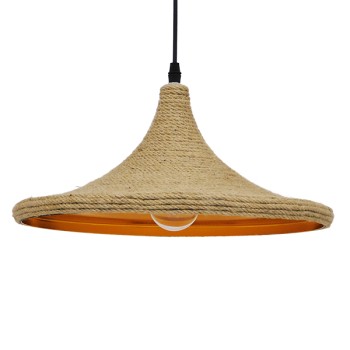 GLOBOSTAR® SHANGHAI ROPE 00917 Boho Κρεμαστό Φωτιστικό Οροφής με Ντουί 1 x E27 AC 220-240V IP20 - Μπεζ - Μ37 x Π37 x Υ20cm GLOBOSTAR® SHANGHAI ROPE 00917 Boho Κρεμαστό Φωτιστικό Οροφής με Ντουί 1 x E27 AC 220-240V IP20 - Μπεζ - Μ37 x Π37 x Υ20cm