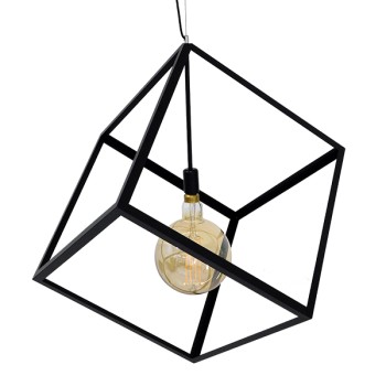 GLOBOSTAR® CUBE 01672 Μοντέρνο Κρεμαστό Φωτιστικό Οροφής με Ντουί 1 x E27 AC 220-240V IP20 - Μαύρο - Μ70 x Π70 x Υ87cm GLOBOSTAR® CUBE 01672 Μοντέρνο Κρεμαστό Φωτιστικό Οροφής με Ντουί 1 x E27 AC 220-240V IP20 - Μαύρο - Μ70 x Π70 x Υ87cm