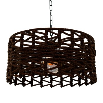 GLOBOSTAR® VERA 00920 Boho Κρεμαστό Φωτιστικό Οροφής με Ντουί 1 x E27 AC 220-240V IP20 - Καφέ - Μ50 x Π50 x Υ30cm GLOBOSTAR® VERA 00920 Boho Κρεμαστό Φωτιστικό Οροφής με Ντουί 1 x E27 AC 220-240V IP20 - Καφέ - Μ50 x Π50 x Υ30cm