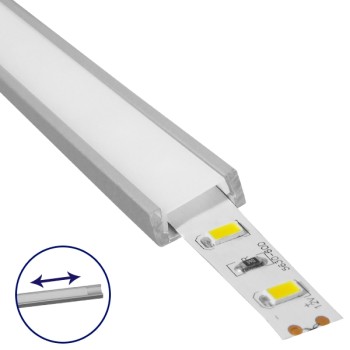 GLOBOSTAR® ALP-LINEAR ALPINA 70801-1M Επιφανειακό Προφίλ Αλουμινίου με Λευκό Γαλακτερό Συρόμενο Κάλυμμα για Ταινίες LED IP20 - Ασημί & Λευκό - Μ100 x Π1.6 x Υ0.6cm GLOBOSTAR® ALP-LINEAR ALPINA 70801-1M Επιφανειακό Προφίλ Αλουμινίου με Λευκό Γαλακτερό Συρόμενο Κάλυμμα για Ταινίες LED IP20 - Ασημί & Λευκό - Μ100 x Π1.6 x Υ0.6cm