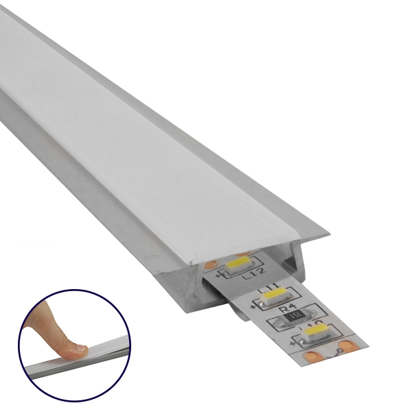 GLOBOSTAR® ALP-LINEAR RECCA 70807-1M Χωνευτό Προφίλ Αλουμινίου με Λευκό Γαλακτερό Πατητό Κάλυμμα για Ταινίες LED IP20 - Ασημί & Λευκό - Μ100 x Π2.2 x Υ0.7cm GLOBOSTAR® ALP-LINEAR RECCA 70807-1M Χωνευτό Προφίλ Αλουμινίου με Λευκό Γαλακτερό Πατητό Κάλυμμα για Ταινίες LED IP20 - Ασημί & Λευκό - Μ100 x Π2.2 x Υ0.7cm