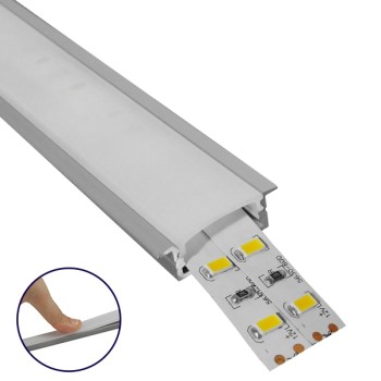 GloboStar® RECESS-PROFILE 70811-1M Προφίλ Αλουμινίου - Βάση & Ψύκτρα Ταινίας LED με Λευκό Γαλακτερό Κάλυμμα - Χωνευτή Χρήση - Πατητό Κάλυμμα - Ασημί - 1 Μέτρο - Μ100 x Π3 x Υ1.1cm GloboStar® RECESS-PROFILE 70811-1M Προφίλ Αλουμινίου - Βάση & Ψύκτρα Ταινίας LED με Λευκό Γαλακτερό Κάλυμμα - Χωνευτή Χρήση - Πατητό Κάλυμμα - Ασημί - 1 Μέτρο - Μ100 x Π3 x Υ1.1cm