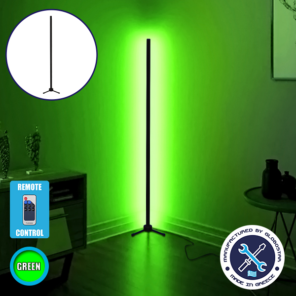 Μοντέρνο Minimal Επιδαπέδιο Μαύρο Φωτιστικό 100cm LED 16 Watt με Ασύρματο Χειριστήριο RF & Dimmer Πράσινο GloboStar ALIEN Design GLOBO-100-5 Μοντέρνο Minimal Επιδαπέδιο Μαύρο Φωτιστικό 100cm LED 16 Watt με Ασύρματο Χειριστήριο RF & Dimmer Πράσινο GloboStar ALIEN Design GLOBO-100-5