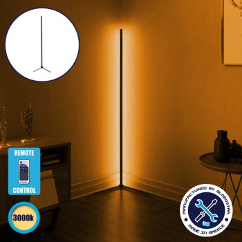 Μοντέρνο Minimal Επιδαπέδιο Μαύρο Φωτιστικό 150cm LED 24 Watt με Ασύρματο Χειριστήριο RF & Dimmer Θερμό Λευκό 3000k GloboStar ALIEN Design GLOBO-150-3 Μοντέρνο Minimal Επιδαπέδιο Μαύρο Φωτιστικό 150cm LED 24 Watt με Ασύρματο Χειριστήριο RF & Dimmer Θερμό Λευκό 3000k GloboStar ALIEN Design GLOBO-150-3