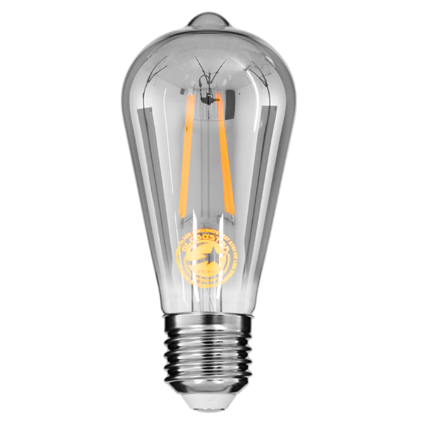 GLOBOSTAR® PEAR 99076 Λάμπα E27 ST64 LED 8W 800lm 360° AC 220-240V IP20 Θερμό Λευκό 2700K Dimmable - Long Filament Chip - Μαύρο Φιμέ - Μ6.4 x Π6.4 x Υ14.5cm - 3 Χρόνια Εγγύηση GLOBOSTAR® PEAR 99076 Λάμπα E27 ST64 LED 8W 800lm 360° AC 220-240V IP20 Θερμό Λευκό 2700K Dimmable - Long Filament Chip - Μαύρο Φιμέ - Μ6.4 x Π6.4 x Υ14.5cm - 3 Χρόνια Εγγύηση