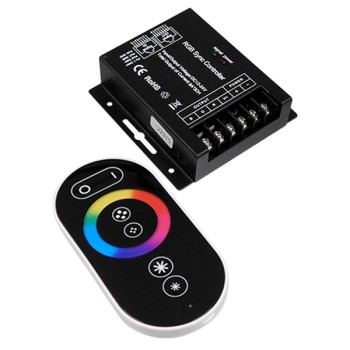 GLOBOSTAR® RGBCONTROLLER 73410 Σετ Dimmer / Controller με RF Ασύρματο Χειριστήριο με 3 x 8A 192W Κανάλια DC 12-24V 24A 576W Max IP20 - RF2.4Ghz SYNC - Μ9 x Π9 x Υ2.5cm - 2 Χρόνια Εγγύηση GLOBOSTAR® RGBCONTROLLER 73410 Σετ Dimmer / Controller με RF Ασύρματο Χειριστήριο με 3 x 8A 192W Κανάλια DC 12-24V 24A 576W Max IP20 - RF2.4Ghz SYNC - Μ9 x Π9 x Υ2.5cm - 2 Χρόνια Εγγύηση