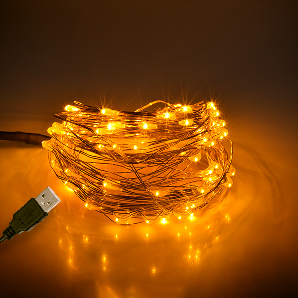79712 Διακοσμητική Γιρλάντα 10 Μέτρων 100 LED USB 5 Volt 6 Watt με Χάλκινο Συρμάτινο Καλώδιο Θερμό Λευκό 1600K 79712 Διακοσμητική Γιρλάντα 10 Μέτρων 100 LED USB 5 Volt 6 Watt με Χάλκινο Συρμάτινο Καλώδιο Θερμό Λευκό 1600K