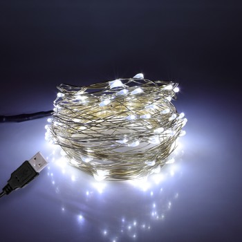 79732 Διακοσμητική Γιρλάντα 10 Μέτρων 100 LED USB 5 Volt 6 Watt με Ασημένιο Συρμάτινο Καλώδιο Ψυχρό Λευκό 6000K 79732 Διακοσμητική Γιρλάντα 10 Μέτρων 100 LED USB 5 Volt 6 Watt με Ασημένιο Συρμάτινο Καλώδιο Ψυχρό Λευκό 6000K