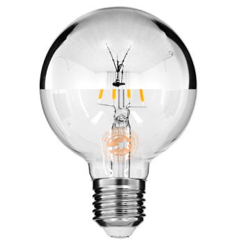GLOBOSTAR® BUBBLE 99104 Λάμπα E27 G80 LED 4W 440lm 320° AC 220-240V IP20 Θερμό Λευκό 2700K Dimmable - Filament Chip - Διάφανο με Ανεστραμμένο Καθρέπτη Νίκελ Χρώμιο - Μ8 x Π8 x Υ12.5cm - 3 Χρόνια Εγγύηση GLOBOSTAR® BUBBLE 99104 Λάμπα E27 G80 LED 4W 440lm 320° AC 220-240V IP20 Θερμό Λευκό 2700K Dimmable - Filament Chip - Διάφανο με Ανεστραμμένο Καθρέπτη Νίκελ Χρώμιο - Μ8 x Π8 x Υ12.5cm - 3 Χρόνια Εγγύηση
