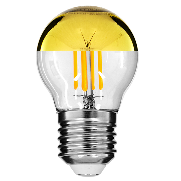 GLOBOSTAR® SPHERE 99106 Λάμπα E27 G45 LED 4W 420lm 320° AC 220-240V IP20 Ultra Θερμό Λευκό 2200K Dimmable - Filament Chip - Διάφανο με Χρυσό Ανεστραμμένο Καθρέπτη - Μ4.5 x Π4.5 x Υ7.7cm - 3 Χρόνια Εγγύηση GLOBOSTAR® SPHERE 99106 Λάμπα E27 G45 LED 4W 420lm 320° AC 220-240V IP20 Ultra Θερμό Λευκό 2200K Dimmable - Filament Chip - Διάφανο με Χρυσό Ανεστραμμένο Καθρέπτη - Μ4.5 x Π4.5 x Υ7.7cm - 3 Χρόνια Εγγύηση