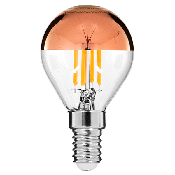 GLOBOSTAR® SPHERE 99109 Λάμπα E14 G45 LED 4W 420lm 320° AC 220-240V IP20 Ultra Θερμό Λευκό 2200K Dimmable - Filament Chip - Διάφανο με Χάλκινο Ανεστραμμένο Καθρέπτη - Μ4.5 x Π4.5 x Υ8.1cm - 3 Χρόνια Εγγύηση GLOBOSTAR® SPHERE 99109 Λάμπα E14 G45 LED 4W 420lm 320° AC 220-240V IP20 Ultra Θερμό Λευκό 2200K Dimmable - Filament Chip - Διάφανο με Χάλκινο Ανεστραμμένο Καθρέπτη - Μ4.5 x Π4.5 x Υ8.1cm - 3 Χρόνια Εγγύηση