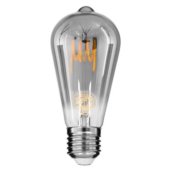 GLOBOSTAR® PEAR 99142 Λάμπα E27 ST64 LED 6W 470lm 360° AC 220-240V IP20 Θερμό Λευκό 2700K Dimmable - Soft T Spiral Filament Chip - Μαύρο Φιμέ - Μ6.4 x Π6.4 x Υ14.5cm - 3 Χρόνια Εγγύηση GLOBOSTAR® PEAR 99142 Λάμπα E27 ST64 LED 6W 470lm 360° AC 220-240V IP20 Θερμό Λευκό 2700K Dimmable - Soft T Spiral Filament Chip - Μαύρο Φιμέ - Μ6.4 x Π6.4 x Υ14.5cm - 3 Χρόνια Εγγύηση